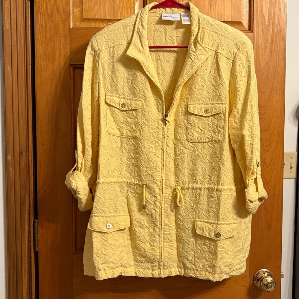 Alfred Dunner Light Yellow Quilted Jacket